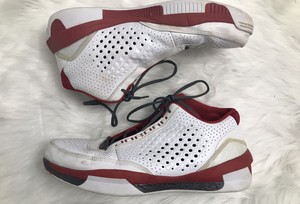 Air Jordan 21 White, Black and Red High Top Basketball Shoes