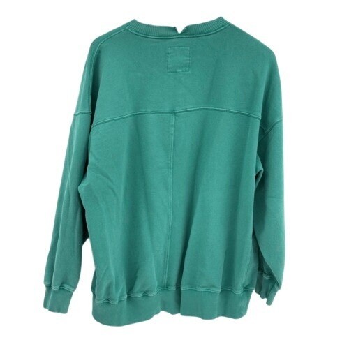Aerie Sweatshirt Some Personal Space Green Women Medium Oversized Distressed - Picture 2 of 11