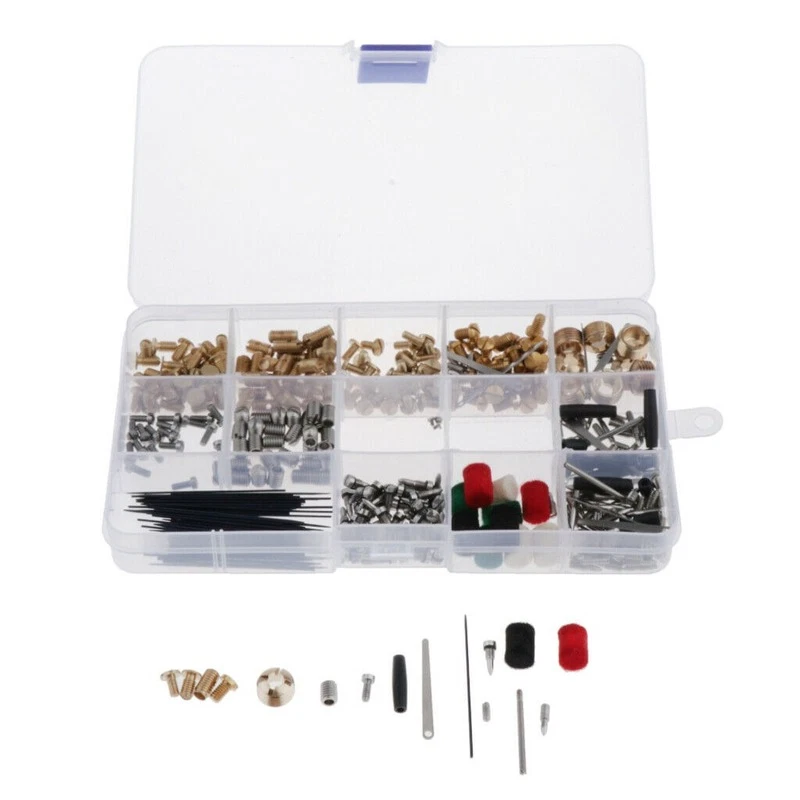 Herramientas de reparación de saxofones repuestos tornillos + incrustaciones de botón de llave de saxo + resortes EE. UU. Foto 3 de 4