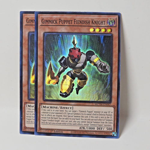 2x Gimmick Puppet Fiendish Knight MZTM-EN047 Super Rare 1st Ed NM Yugioh!