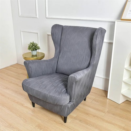 Office Wing Chair Covers Jacquard Non-slip Sofa Slipcovers with Cushion Cover - Picture 29 of 34