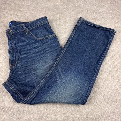 Arizona Jeans Mens 38X30 Blue Original Bootcut Relaxed Loose Baggy Whiskered Y2K - Picture 3 of 15