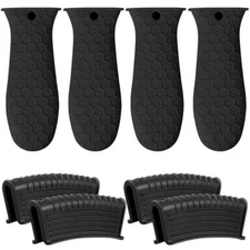 8 Pack Cast Iron Handle Cover Silicone Hot Handle Holder Assist Handle Holder...