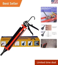 Mortar Pointing Gun, 1 Quart 32 fl oz. Capacity, 12:1 Thrust,2 Nozzles, Adjus...