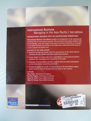INTERNATIONAL BUSINESS: MANAGING IN THE ASIA -PACIFIC 3RD EDITION - FISHER et al - Picture 2 of 12