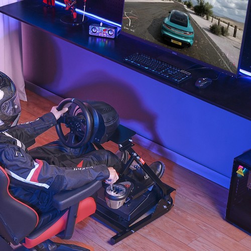 VEVOR Supporto Pieghevole in Acciaio per Gioco Volante Ruota da Corsa - Foto 8 di 12