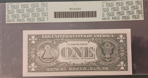Error 1988a $1 F. R. N. Mis. Fancy Serial # LUCKY 7's #F 77777795 i PCGS 64 PPQ - Picture 2 of 4