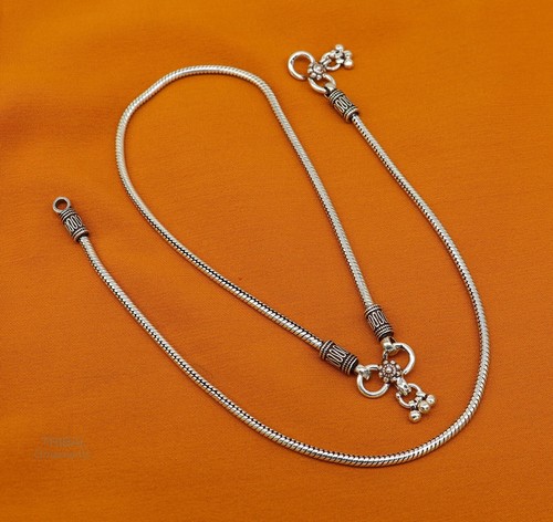 925 sterling silver snake chain anklet best ethnic belly dance jewelry ank447 - Picture 8 of 9