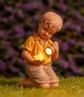 Solar LED Garden Ornament Light Up Boy Statue Outdoor Lighting Figure Duck Large