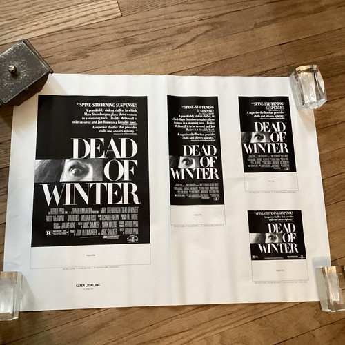 Original 1987 Dead Of Winter 24x18” Horror Newspaper Movie Slick