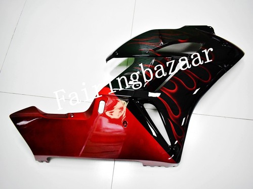 Fit for 2004 2005 CBR1000RR Black Candy Red Flame ABS Injection Mold Fairing Kit - Foto 5 di 8