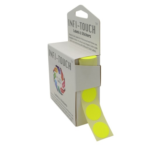 Infi-Touch Etiketten 3/4" Runde Permanente Farbcode Punkte Aufkleber mit Spender 1000 - Bild 14 von 36