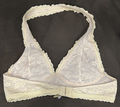 BEIGE LACE HALTER BRA BRALETTE CHOOSE SIZE - Picture 2 of 4