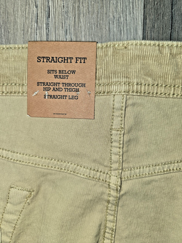 Cremieux Premium Denim braun Herren 44x34 gerade Passform Stretch Cord Hose Neu mit Etikett - Bild 8 von 14