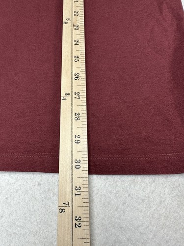 Old Navy Mens V-Neck T-shirt Short Sleeve Heather Burgundy w/White Trim Size XL - Picture 5 of 7