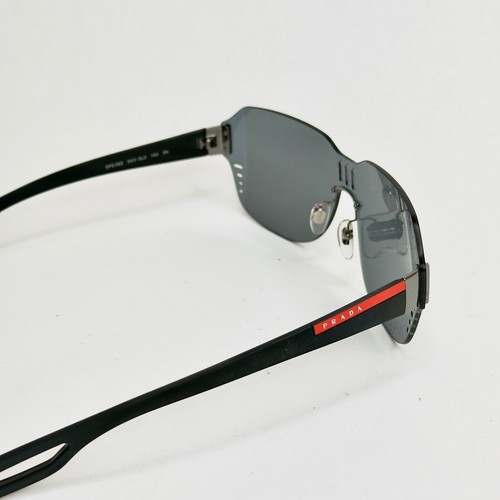 PRADA LINEA ROSSA Sport 05S Rubber Black Mask Mirror Unisex Sunglasses PS05SS - Picture 5 of 12
