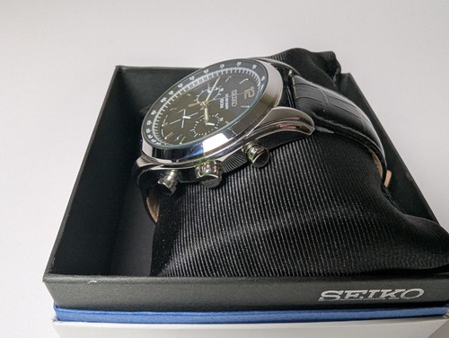 Seiko Chronograph Quartz Black Dial Men's Watch SSB097, SSB097P1 - Picture 4 of 9