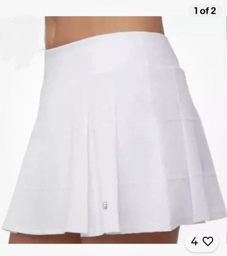 Neu Fila Damen gewebt Plissee Tennis Skort weiß Größe Large Rock neu mit Etikett