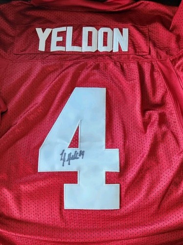 TJ YELDON ALABAMA CRIMSON TIDE SIGNED NIKE SIZE 50 JERSEY W/COA - Picture 3 of 5