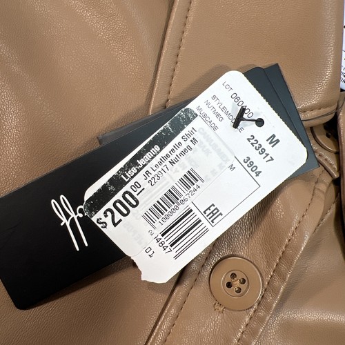 Joseph Ribkoff Faux Leather Shacket for Women Size MEDIUM 223917 Nutmeg  NWT - Picture 8 of 11