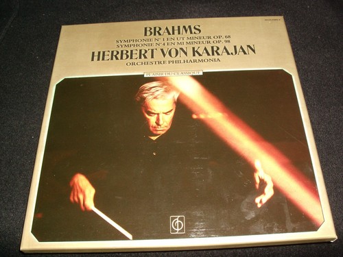 BRAHMS°SYMPHONIES No 1 AND 4<>KARAJAN<>RARE 2-LP Vinyl~Fr. Pressing<>2M15503603 - Picture 1 of 3