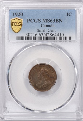 Canada 1920 Cent PCGS MS 63 BROWN Small Cent PI0061 combine shipping - Picture 4 of 5