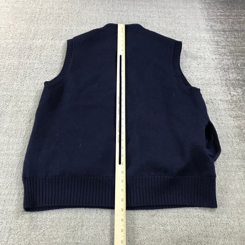 Orvis Vest Mens Medium Hybrid Wool Fleece Quarter Zip Hunting Navy Sweater - Picture 7 of 10