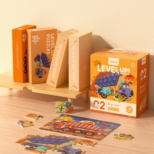 Puzzle Lastwagen Traktor Bagger Geländewagen Level-Up-Puzzles Stufe 2 - Bild 3 von 5