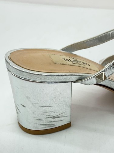 Sandali donna in pelle VALENTINO taglia 36,5 colore argento - Foto 7 di 9