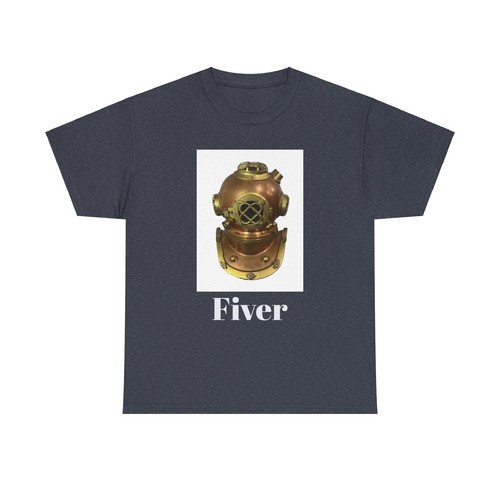 Vintage Brass Diver Helmet "FIVER" , Retro Nautical Shirt, Deep Sea Diver Top, - Picture 50 of 53