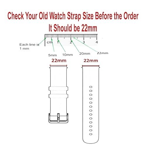 Silicone Sport Wrist Strap Band Smart Watch for watch band 22 mm (Combo Pack ) - Picture 4 of 7