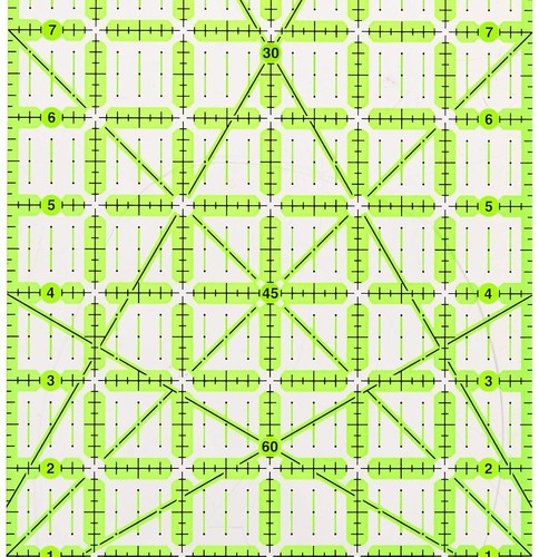 6" x 24" Crafting Ruler - Non-Slip Neon Green for Accurate Quilting Measurements - Picture 5 of 6