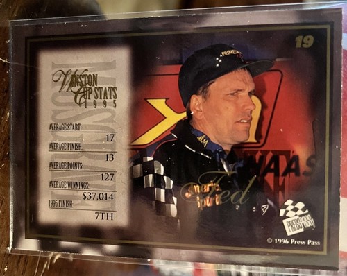 1996 Press Pass VIP Racing ~ Ted Musgrave Card #19 - Picture 2 of 2