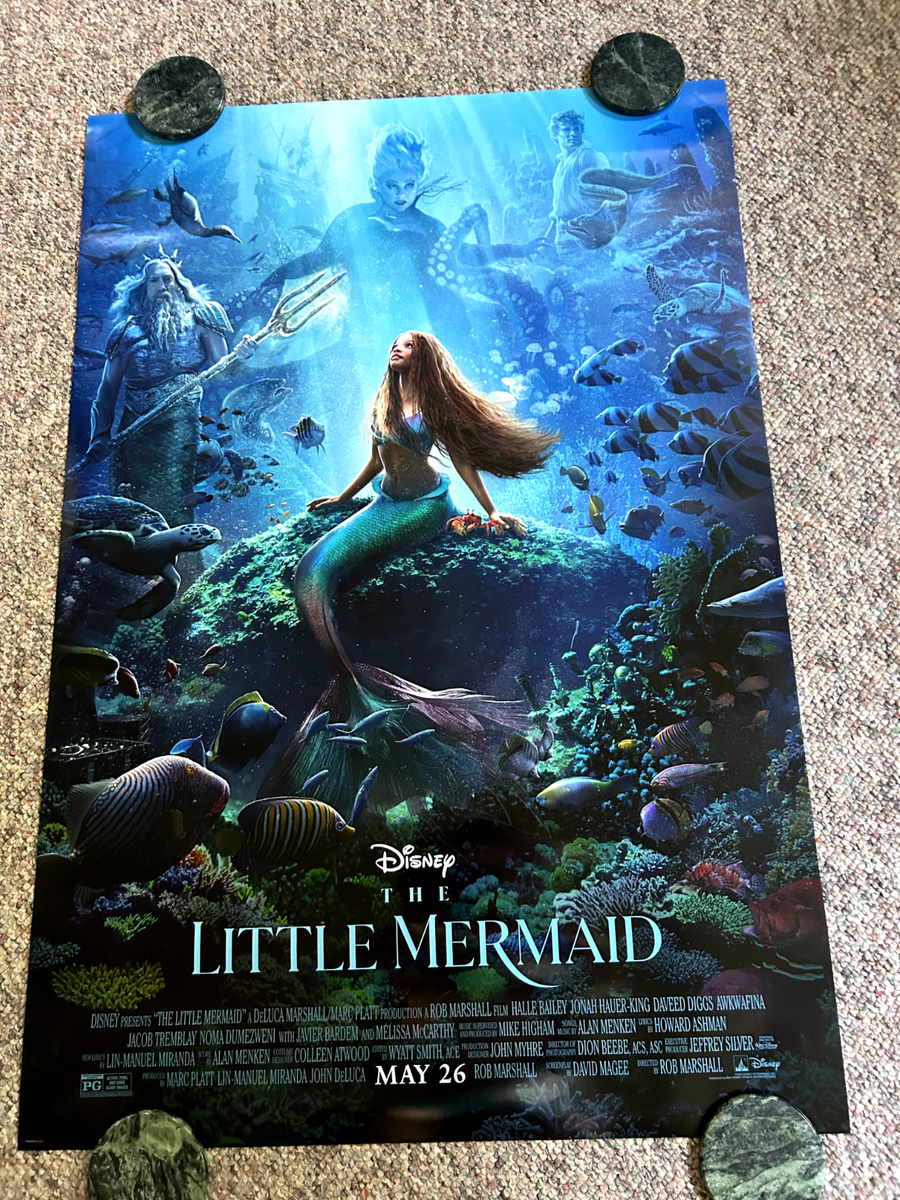 THE LITTLE MERMAID Original Poster 27x40 Double Sided Disney Ariel
