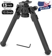 M-lok Rifle Bipod Tactical Adjustable Bipod Mount Rail Mount 7.5-10.6'' Aluminum