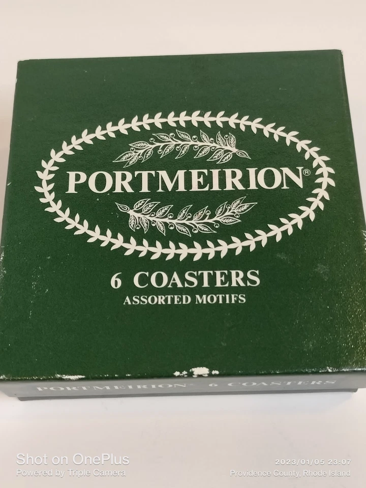 Juego de 6 posavasos Portmeirion Pomona Blossom con caja de Susan Williams-Ellis Foto 2 de 4