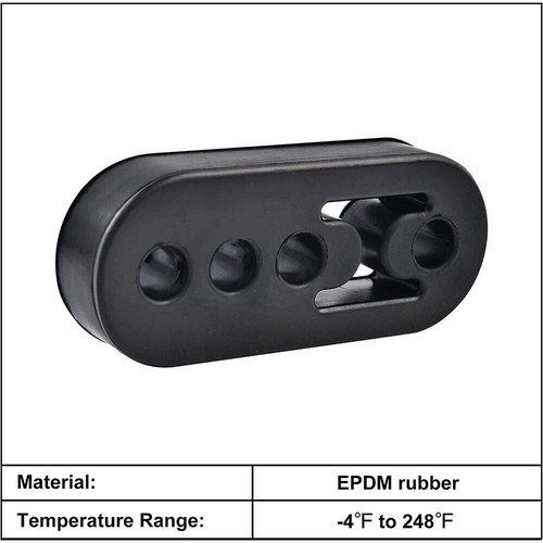 4Pcs Exhaust Hanger Rubber Adjustable Insulator Bushing Mount 4 Holes Universal - Picture 4 of 9
