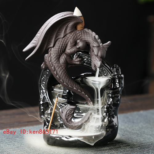 European Style Black Pterosaur Sandalwood Waterfall Reflux Aromatherapy Stove - Picture 5 of 5