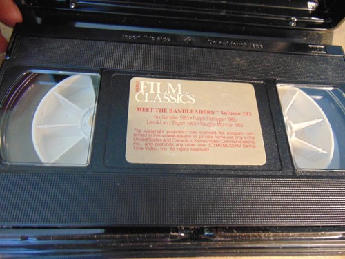 VHS Tape Kartes Swingtime Video Film Classics- Big Bands, Tex Beneke, Les Elgart - Imagen 3 de 4