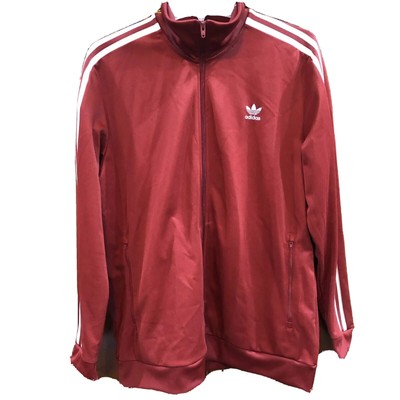 adidas burgundy track jacket