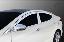 Chrome weather shields 4pcs for 07/2011 - 12/2015 Hyundai Elantra MD 4dr Sedan