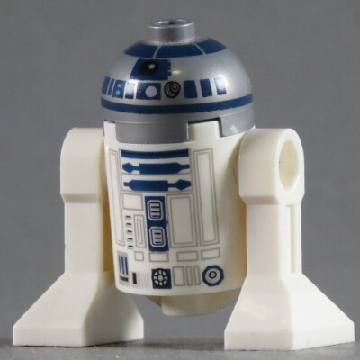 LEGO  STAR WARS  Figur Astromech Droid R2-D2, Flat Silver Head Minifigur SW0527A