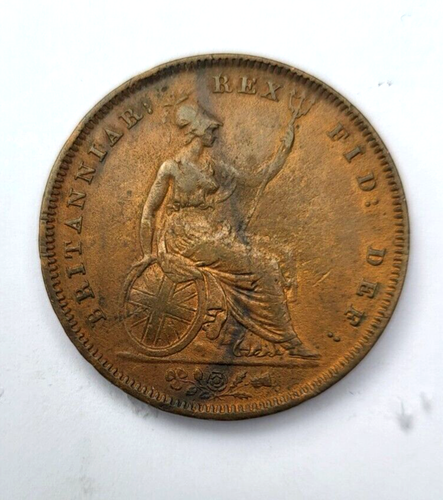 Great Britain 1831 Penny KM#707 Higher Grade - Picture 2 of 2