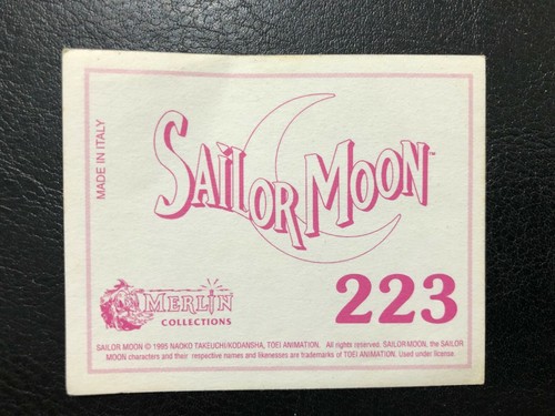 FIGURINA SAILOR MOON MERLIN 1995 n. 223 NUOVA CON VELINA - Imagen 2 de 2