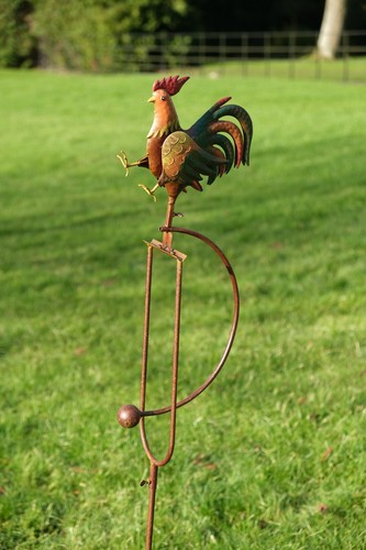 Cockerel Bird Rocking Balancing Garden Ornament Decoration Flying Rocker Stake - Picture 12 of 12