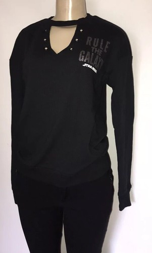 Star Wars Juniors Women Choker-Neck Graphic Sweatshirt Size Small S Pre-own - Picture 2 of 11