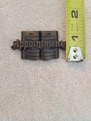 2 VTG METAL REFRIGERATOR MAGNETS OLD CRANK PHONE & APPOINTMENT BOOK - Picture 9 of 10