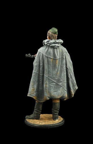 Soldado de hojalata coleccionable ametralladora soviética en impermeable, 1943-45 Segunda Guerra Mundial - Imagen 3 de 6