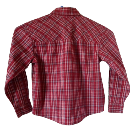 Covington Boy's Red Plaid Long Sleeve Stretch Button Up Shirt Size 5-6 EUC - Bild 2 von 15