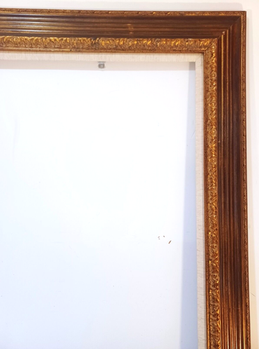 30 X 40 GOLD REVERSE STD SIZE PICTURE FRAME GOLD w/ LINEN LINER 4 1/2" WIDE - Picture 6 of 9